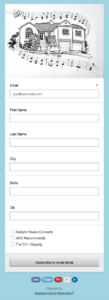 Email list signup page